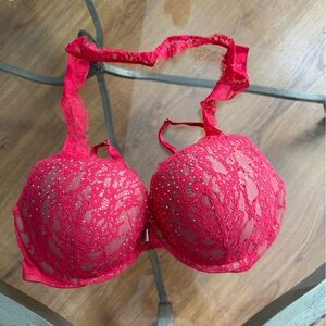 Victoria's Secret Lace Push-Up Bra - Vibrant Pink